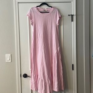 Free People Beach Lena Cotton & Linen MIDI T-Shirt Dress